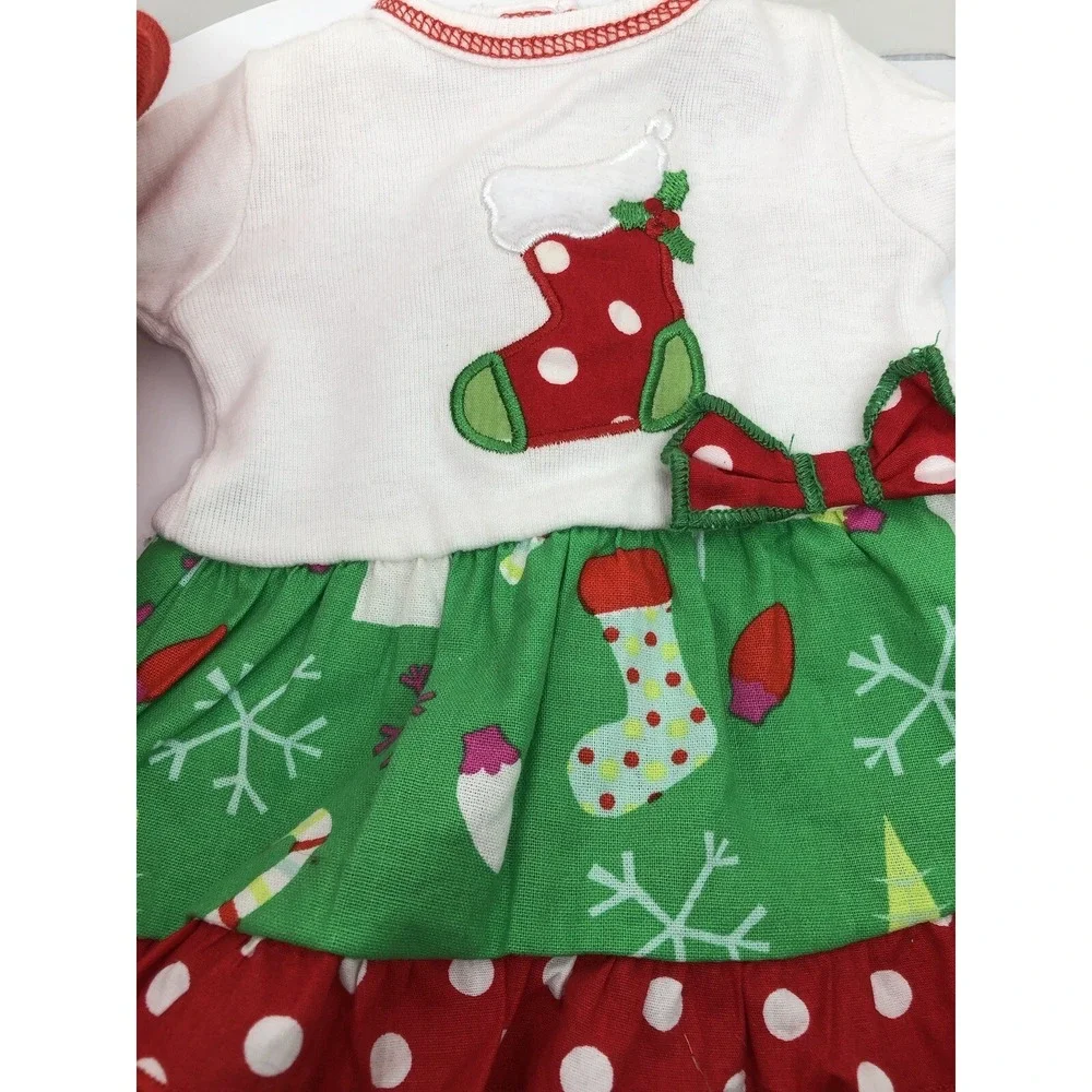 Doll‎ Size Holiday Outfit Top Pants Ruffles Fits 18